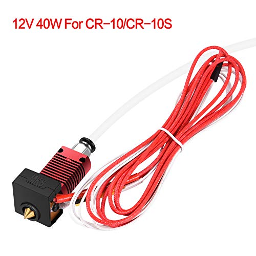 Zeelo CR10 Hotend, Kit extrusor de impresora 3D original ensamblado MK8 Hot End para CR-10S / CR-10S400 / CR-10S500-12V)