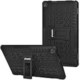 Amzer AMZ202091 Hybrid Warrior Defender Armour Tablet Case with Kickstand for Amazon Fire HD 8 2016 (Black)