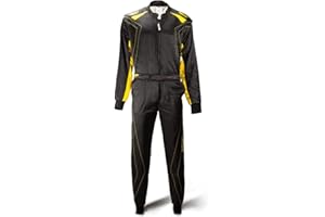 SPEED RACEWEAR Speed SILVERSTONE RS-2 - Mono de dos capas, color negro y amarillo