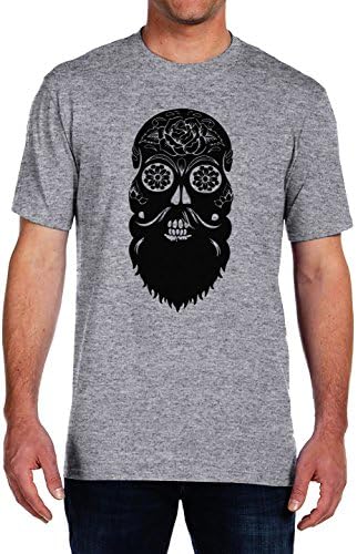NOURY Mexican Floral Skull Bearded T-Shirt - Vinyl Printed