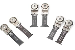 FEIN Best of E-Cut StarlockMax WOOD & METAL, 6 bardzo długich brzeszczotów E-Cut do dużej głębokości obróbki i wydajnych prac w drewnie i metalu, Uchwyt Starlock Max, Kompatybilne z MultiTool FEIN