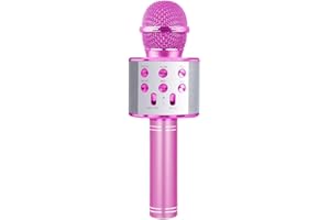 Cadeau Fille 5 6 7 8 9 10 11 12 Ans Enfant Jouet Karaoke, Cadeaux Anniversaire pour Filles 6-12 Ans Micro Karaoke Enfants Music Jeux 8-10 9-12 An Bluetooth Microphone Adulte Adolescent Articles Fête
