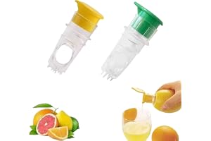 Manuell citronpress, 2 st. spiral citronpress, manuell citruspress, kompakt och bärbar, för citronjuice, mandariner, apelsine
