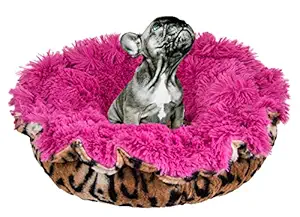 Bessie and Barnie Ultra Plush Lollipop/Chepard Deluxe Luxury Dog/Pet Lily Pod Bed Machine Washable