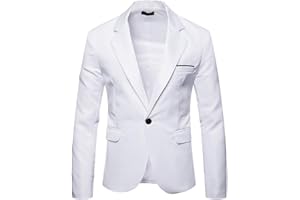 YOUTHUP Homme Blazer Slim Fit Léger Veste de Costume d'affaires Veston Classqiue Décontracté pour Mariage Bal