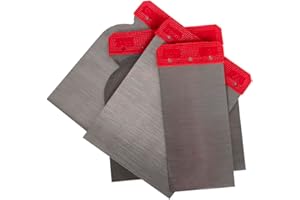 NTools SMS Set - Lot de 4 spatules japonaise acier | l'outil ideal comme couteau a enduire | Parfait pour mastic carroserie, lissage, grattoire, bricolage | 4 tailles pour différents travaux