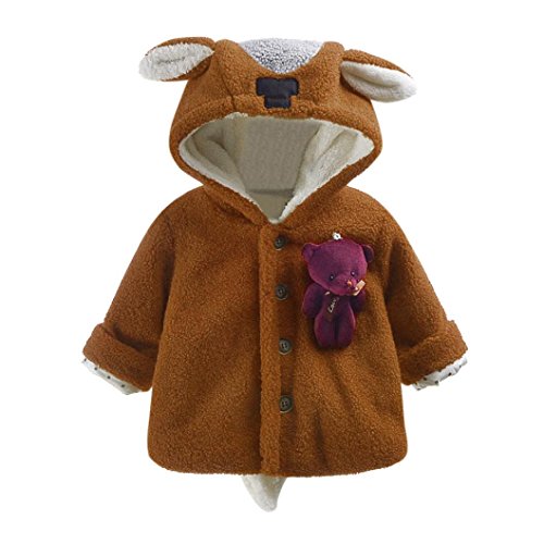 Kapuzenmäntel Baby Mäntel Herbst Mädchen Jacken mit Bärendekorationen Coats SOMESUN BabyBekleidung (6 Monate, kaffee)