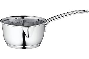 Küchenprofi Cook rondel/indukcja/Ø 16 cm / 1 l/stal nierdzewna/nadaje się do wszystkich rodzajów kuchenek/praktyczna skala pomiarowa, masło, sosy i mleko z dzióbkiem/garnek do gotowania