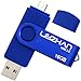 Produktbild LEIZHAN Blue USB Flash Drive 16GB OTG Metal Pendrive for Smart Phone USB 2.1 USB Flash Drive Micro USB Pen Drive Memory Stick U Disk…