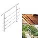 Produktbild HG® 160CM Edelstahl Handlauf Eingangsgeländer Treppengeländer Handrail Langlebig Garten Tür Bausatz Quertraversen