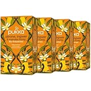 Pukka Bio-Tee Zitrone, Ingwer &amp; Manuka-Honig, 80 Teebeutel, 4er Pack (4 x 20 Stück)