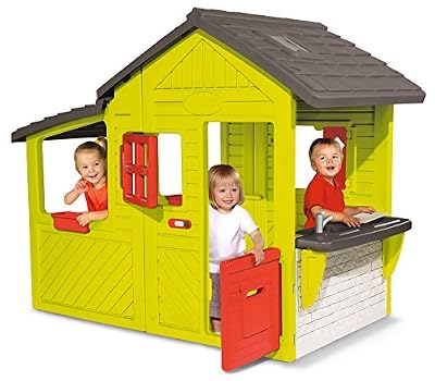 Smoby - 310300 - Jeu Plein Air - Maison de Jardin - Néo Floralie - Piles Incluses - 160 x 148 x 109 cm