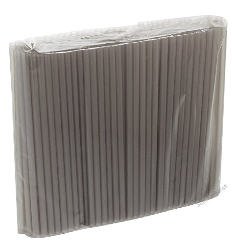 Trinkhalme 250 Stück grau transparent 255 x 8 mm PiHaMi®