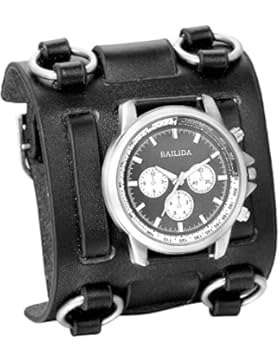 XLORDX Herren Armbanduhr, Analog Quarz, Fashion Elegant Casual Sport Uhr mit Schwarz Breit Leder Armband & Rund...