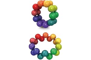 SANTIAONIU Knobelspiele, Sensory Ball，aus 20-regenbogenfarbigen Kugeln,Praktische Fähigkeiten Trainieren und das Denken öffnen, Geeignet zum Stressabbau