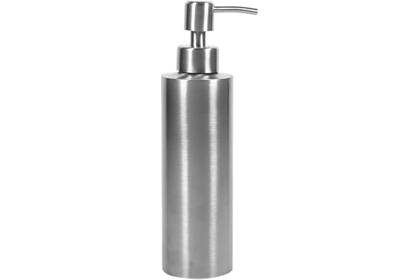 Soap Liquid Dispenser, Rostfritt Stål för Badrum på Diskbänken, 350 Ml Kapacitet, Lätt Att Fylla på och Installera, Pumpdispenser