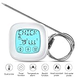 🍴 【Vorprogrammiert】Das Fleisch-Thermometer kann mit Temperaturen für 8 Fleischsorten 4 Garstufen im Kochthermometer vorprogrammiert Für Fleisch können Sie BEEF / PORK / CHICKEN / TURKEY / VEAL / LAMB / HAM / FISH / PROG wählen. Die Kochstufe kann zwischen WELL / MEDIUM / MEDIUM RARE / RARE / FERTIG gewählt werden.In Ergänzung,Außerdem können Sie die gewünschte Temperatur nach Ihren persönlichen Vorlieben einstellen. Es ist ein zuverlässiges Multifunktions Haushaltsthermometer.