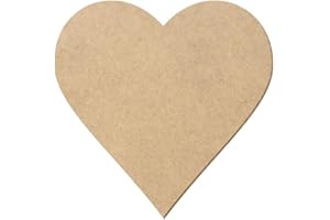 BÜTIC GMBH Cœur en bois MDF - Décoration bricolage - 1-50 cm - Lot de 1 pièce - Hauteur x largeur : 50 x 50 cm.