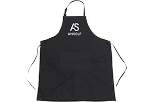 ANSELF Schwarz Friseur Sch¨¹rze Salon Friseur schneiden Barber Cape einstellbar mit Taschen