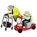 Rennen Oma und Opa, Aufziehspielzeug, Kunststoff, 2er Set - das Grannies Geschenk für Großeltern Aufziehfiguren mit Rollator und Mobil