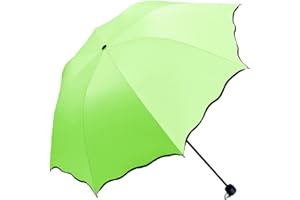 Maibar Sun Umbrella UV Parasol Small Lightweight Lace Folding Umbrellas 210T Parasols 8 Bones for Lady Women