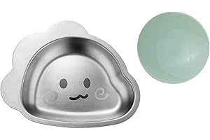 SELiLe Edelstahl-Material Kinderteller Kantinen Abendessen Tabletts Kinder Lebensmittel Teller Cartoon Tierform für Erwachsene Kinder Edelstahl Kinderteller