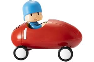 BANDAI Pocoyó - Coche de Carreras de Juguete TO77400, Vehículo de Plástico Resistente para Niños Mayores de 12 Meses, Ideal para Estimular el Desarrollo Motor, Juguete Clásico de la Serie.