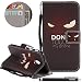 Produktbild HUDDU Schwarz Tasche Leder Schutzhülle Hülle Flip Handyhülle Wallet Cover Magnetic Stand Wrist Notebook für Samsung Galaxy J3 Duos 2017 J330/Galaxy J3 2017 Klapphülle Mädchen Kinder Niedlich
