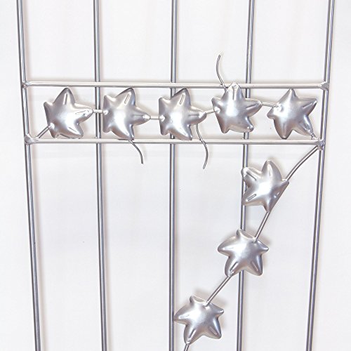 Frank Flechtwaren, 229224: Großes Rankgitter im 3er Set aus Metall, silber-farben - 5