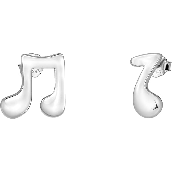 Orecchini Donna In Argento 925 A Forma Di Note Musicali: Delicati, Ipoallergenici, Ideali Come Regalo - 2