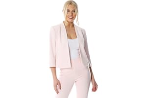 Roman Originals Bolero Jacket for Women UK Ladies Shrug Tailored Rochette Suit Blazer Formal Wedding Guests Crepe Crop Stretch Smart Cover Up Office Work Slim Edge to Edge