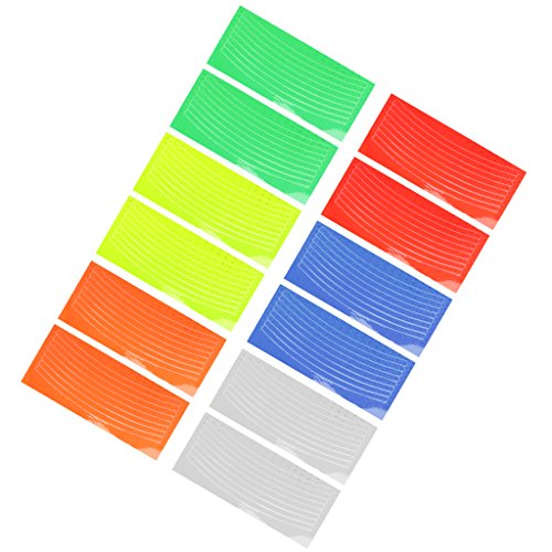 Preisvergleich Produktbild Sharplace 10er Set Reflektierende Felgenrandaufkleber Felgenband Fahrrad Motorrad Auto Tape