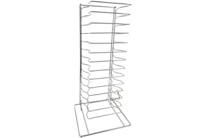 Baki Pizza Pan Rack 15-Slot Shelf Stack for Stacking Pans Trays Separator Screen