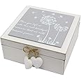 Carousel Home and Gifts White Wooden Bereavement Keepsake In Loving Memory Box ~ Mum