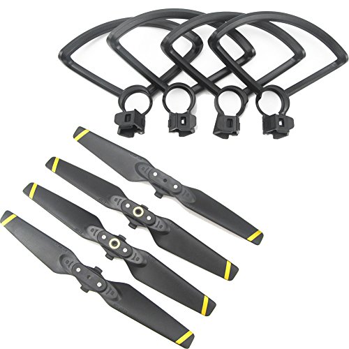 Kismaple Hélices Prop Lames + Protecteur de protection Hélice Guards Bumper pour DJI Spark Drone