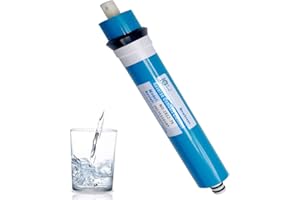 HUINING 50GPD 75GPD 100GPD 150GPD-1812/2012 RO Membrane Housing with 1/4 Quick Connector Kit for Water Filter System. (75GPD)