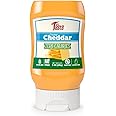 Mrs Taste Creamy Sauce, Fat Free Low Calorie Condiment, Zero Sugar, Gluten Free, Free Peapops Protien Chips (8 oz, Cheddar)