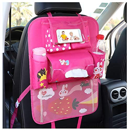 Legou Cartoon Car Seat Back Organizer Storage Bags Hanging Car Organizer Bags Pocket For Kids Children,Waterproof,To Make Your Car More Tidy,rosered