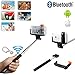 Produktbild Ausziehbar Hohe Qualität Selfie Stick mit integrierter Bluetooth-Fernbedienung Taste und Universal Handy Halterung geeignet für Huawei Ascend G525 & G526 & G6 & G620 & G620s & G630 & G7 & G7 & G700 & Mate 2 & 7 & Mate 7 & P6 & P7 & P7 Mini & W2 & Y210 & Y320 & Y330 & Y511 & Y520 & Y530 & Y550 Voll verstellbar, Handheld Einbeinstativ 27,9 cm – 101,6 cm – leicht, kompakt und leicht zu transportieren mit Ihnen