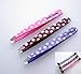 Professional Hair Tweezers, Eyebrow tweezers in pink, purple and red polka dots Plus a storage tube (Purple Polka)