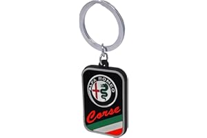 4R Quattroerre.it Alfa Romeo Corse Brelok Color, 4,2 x 2,6 cm, Niebieska, Taglia unica