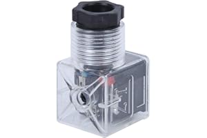 HYUDUO 5Pcs Led Conector de Válvula Solenoide Conector de Bobina de Solenoide Válvula Hidráulica Voltaje Transparente Accesorios Universales Dc24