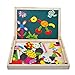 Produktbild Time-Leader Doppelseitige Magnetisches Holzpuzzles 3D Puzzles Zeichnung Holzbrett Spielzeug Lernspielzeug Staffelei Doodle Lernspiel Spiel Spielzeug für Kinder Jungs Mädchen 3 4 5 Jahren Alt