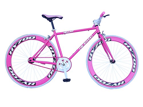Helliot Bikes Fixie Brooklyn H35 - Bicicleta urbana, color rosa, talla