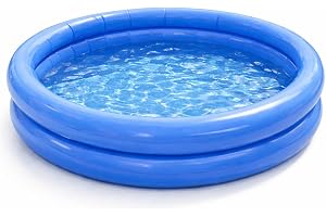 Uppblåsbar pool – uppställningspool blå – rund för barn och vuxna – för trädgård – robust PVC-hölje för badnöje (Ø 114 cm)