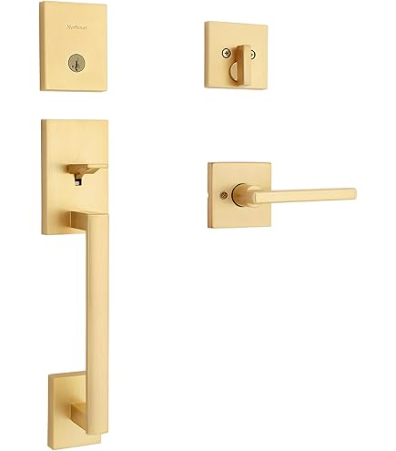 Kwikset Pismo Entry Door Knob & Deadbolt Combo Satin Nickel - Door Clearance Center