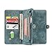 Produktbild KelaSip Kompatibel mit PU Leder Case Handy Hülle Handytasche Geldbörse mit Kredit Kartenfächer Brieftasche mit Abnehmbarer Magnetische Weicher Schutzhülle Moto G7 Play(Blau)