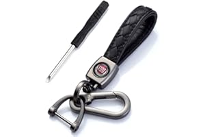 BIGROUP Portachiavi in vera pelle per chiavi auto, gancio in metallo antiruggine per uomini e donne