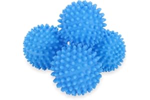 fanshiontide 4 Pcs Blue Dryer balls, Reusable Tumble Dryer Dryerballs Fabric Softener Ball for Washing Machine Laundry