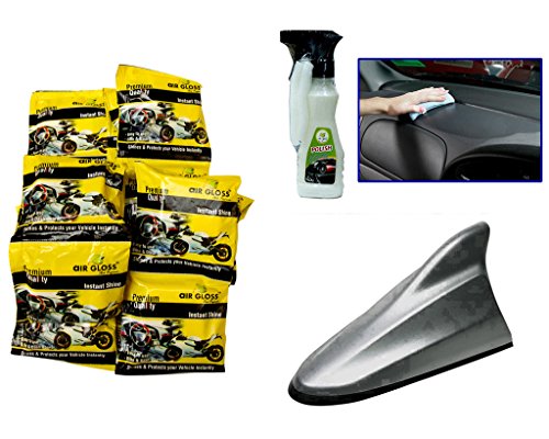Auto Pearl Premium Quality Combo Of Air Gloss Premium Quality Car and Bike Instant Shiner Wax Foam -Pack of 20 Pcs. & Dash Board Polish White. & Shark Fin Signal Receiver Replacement Antenna Silver. RS.1236 (47.00% Off) - Amazon